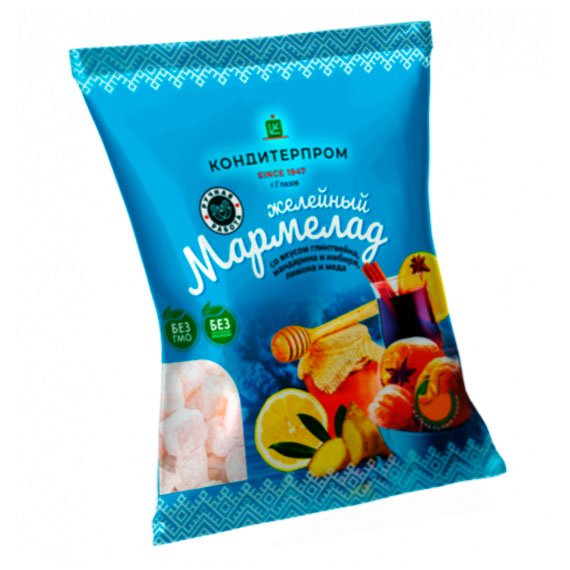 Мармелад желейный со вкусом глинтвейна, мандарина и имбиря, лимона и меда
